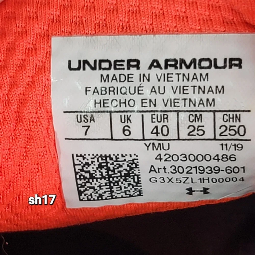 Under Armour Hovr Machina Running Shoes Men 7 Women 8.5 Orange Gym Training